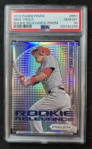 2012 Panini Prizm - Rookie Relevance Silver Prizm #RR1 Mike Trout PSA 10 GEM MT - Foto 1 di 2
