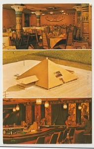 Biberdamm Wisconsin Pyramide Abendessen Club Essen Vintage Postkarte - Bild 1 von 2