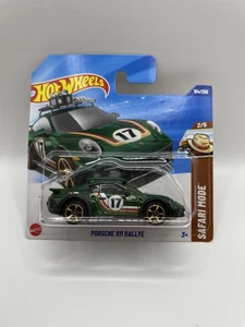2025 Hot Wheels Porsche 911 Rallye grün HW Safari Mode 2/5 Short Card - Bild 1 von 2