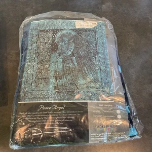 Large Size Tapestry: Peace Angel- Teal/black Tapestry 90x100" - Picture 1 of 5