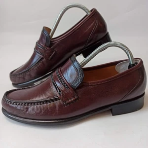 Loake Lifestyle Rome Men's Moccasin / Loafer - Burgundy - Size 6.5 UK G Fit Wide - Picture 1 of 19