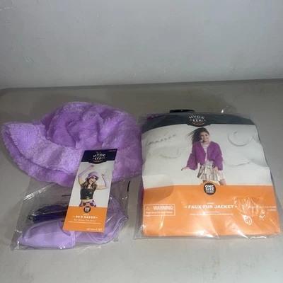 Chaqueta de piel sintética Hyde And Eek, sombrero gafas de sol manga talla única (edad 7-14), púrpura, Foto 1 de 4