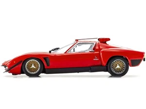 Lamborghini Miura SVR Red with Black Accents and Gold Wheels 1/43 Diecast Model  - Picture 1 of 5