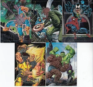 1992 Marvel Masterpieces - Battle Spectra - Complete 5 Card Set - Hulk Spidey - Picture 1 of 1