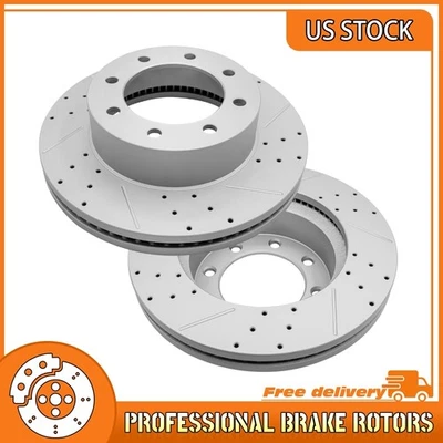 Rotores de freno delanteros perforados para Ford F-250/F-350/F-450 Super Duty 4x4 2013-2025 Foto 1 de 4