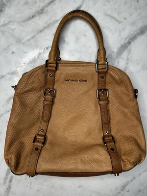 Michael Kors  Bedford Bowling Satchel  Python Embossed Leather  - Image 1 of 4