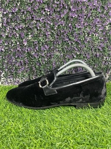 Mocasines de terciopelo Salvatore Ferragamo para hombre talla 7D negros cómodos sin cordones de lujo - Imagen 1 de 18