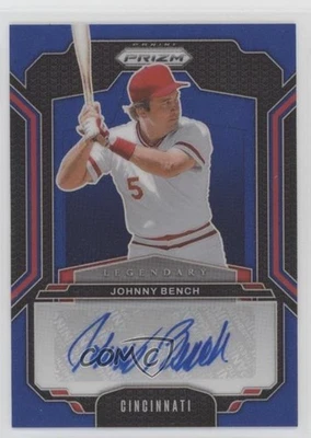 Banco Johnny 2025 Panini Prizm Legendary Signatures azul/49 #LS-JB automático patio Foto 1 de 3