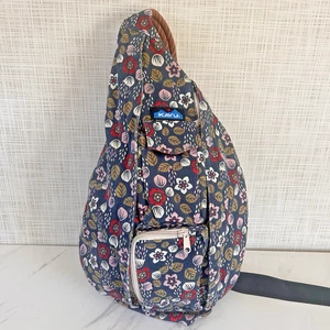 Kavu Rope Bag Trail Rope Sling Bag Crossbody Rucksack Navy Herbst Floral BxII - Bild 1 von 8