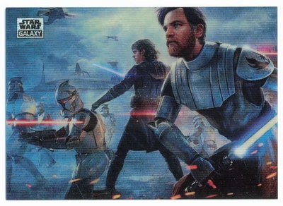 2024 Topps Chrome Galaxy Star Wars #9 Battle Of Kamino Wave Refractor /99 - Image 1 of 3