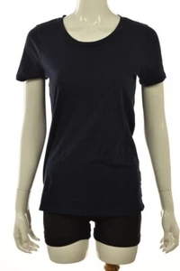 Camisa informal de algodón manga corta tejido liso azul marino talla M J Crew para mujer - Imagen 1 de 5