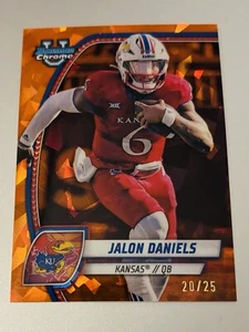 2024 Bowman Chrome University Sapphire Jalon Daniels Orange Rookie Refractor /25 - Picture 1 of 2