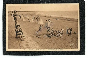 cpa 85 LA FAUTE-sur-MER - Vue générale de la plage 1938 - Picture 1 of 2