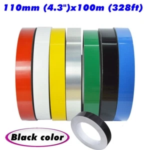 Thickened 110mm (4.3") x 100m (328ft) Roll Aluminum Tape for Sign Letter, Black - Picture 1 of 7