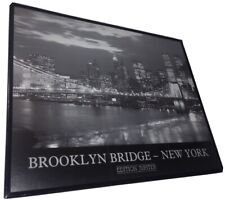 Brooklyn Bridge New York NY B/W Wall Picture Framed Art Print 16"x20"