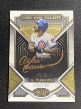 2023 Topps Tier One ANDRE DAWSON "Tier One Talent" Gold Ink on Card Auto /25