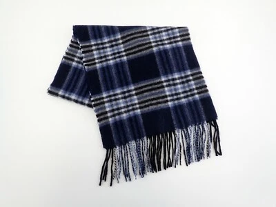 Bufanda con flecos a cuadros 100 % cachemir Club Room 67" x 11" 1/2 #CK57 Foto 1 de 4