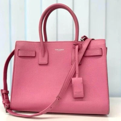 Saint Laurent Sac de Jour Small Leather Tote Bag 2way Shoulder Bag Pink Used - Image 1 of 4