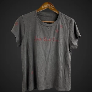 Wildfox T Shirt Still Don’t Care Pigment Black Large Embroidered Stars Script - Picture 1 of 7