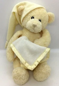 Baby Gund Yellow Nighty Night Plush Bear w/ Blankie 11" Wind Up Musical Moving  - Picture 1 of 10