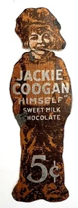 JACKIE COOGAN "HIMSELF" VINTAGE SWEET MILK DIE CUT ADVERTISING PIECE - Picture 1 of 2