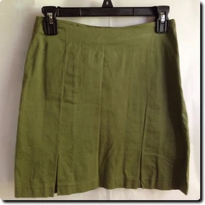 Falda recta de algodón elástico verde Massimo 2 - Imagen 1 de 5