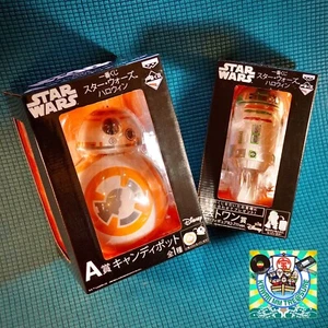 Lot 2 Set Starwars Figure BB-8 R2 711 Candy Pot Accessory Case Unopend Japan JP - Picture 1 of 9
