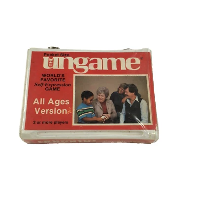 Карманная групповая игра 1980-е The Ungame версия для всех возрастов в белом виниловом футляре - Изображение 1 из 4