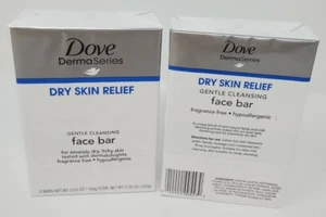 Dove DermaSeries Dry Skin Gentle Cleansing Face Bar Soap - 2 boxes (4 bars) - Picture 1 of 1