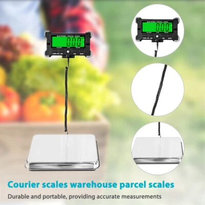 200kg Stainless Steel Electronic Shipping Scale Portable LCD Digital Display - Image 1 of 4