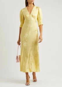 Vestido midi RIXO Zadie floral jacquard talla M - Imagen 1 de 5