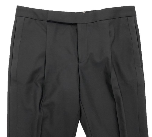 SAINT LAURENT (YSL) Pantaloni eleganti Saint Laurent in lana nera $1.000 taglia EU 56 US 40 Made in Italy