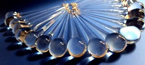 22 X Vintage Long Heavy Glass Teardrop Chandelier Drops 15cm - Picture 1 of 7