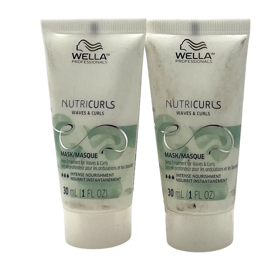 Mascarilla Wella Nutricurls Waves & Curls tratamiento profundo 1 fl oz - paquete de 2 Foto 1 de 1