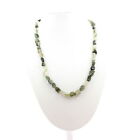 Necklace Beads Quartz Rutile Green of The Brazil Chain Stainless Steel