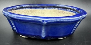 Antique? Vintage Japanese Chinese Cobalt Blue Bonsai Planter Pot - Picture 1 of 13