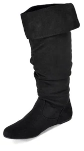 S.o "IOTA" Damen-Kniestiefel aus Kunstveloursleder mit Bündchen – schwarz – Größe 6,5 – 79,99 $ - Bild 1 von 2