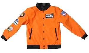 NASA Buzz Aldrin Youth Orange Space Jacket Windbreaker Lightweight Size M - Picture 1 of 8