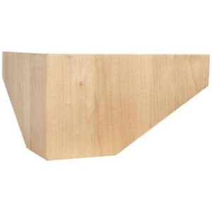 4 - Hardware Resources 8"x8"x4 1/2" PFCSHA-RW Rubberwood Shaker Pedestal Foot - Picture 1 of 5