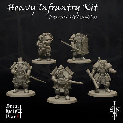 Heavy Infantry Kit - Annointed - Mechanized Grimdark Soldiers - Trench Crusaders - Image 1 of 4