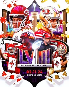 Kansas City Chiefs and San Francisco 49ers Brock Purdy POSTER 24 X 36 INCH - Picture 1 of 2