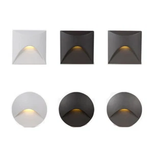 3W Outdoor LED Stairway Light Recessed Wall Step Lamp Waterproof Porch Light - Picture 1 of 11
