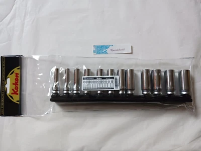 Koken 9.5mm Plug Z-EAL Semi-Deep Socket Rail Set of 12  RS3300MZ/12 from Japan - Image 1 of 4