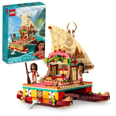 LEGO Disney Princess Moanas Wayfinding Boat Building Toy Disney Princess Toy Set - Image 1 of 4