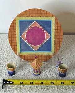 Miniatur Tee Set Lucky Cricket 4-teilig Ton Sammlerstück Young's 1996 - Bild 1 von 5