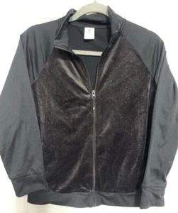 Xersion Girls Black Zip Up Sweater XL 16 - Picture 1 of 2