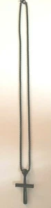 Lemu Jewelry Men's Baseball Bats & Ball Cross Pendant - Stainless Steel - Black - Photo 1/4