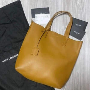 【Excellent】 Saint Laurent Paris Toy Tote Leather Shoulder Bag Mustard Yellow - Picture 1 of 19