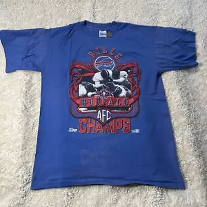 Vintage 90s Buffalo Bills AFC Champs T-Shirt Size LargeSalem Sportswear 1992 NFL - Picture 1 of 10