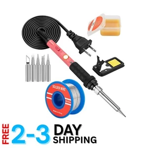 Complete 10-in-1 Soldering Iron Kit - 60W Fast Heating with Tips & Accessories - Picture 1 of 8